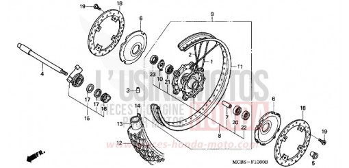 ROUE AVANT XL650V2 de 2002